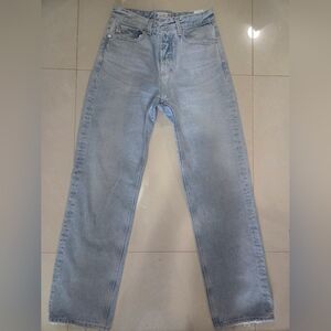 AG Jeans Adriano Goldschmied Womens"Em Rata" light wash, 100% cotton denim jeans